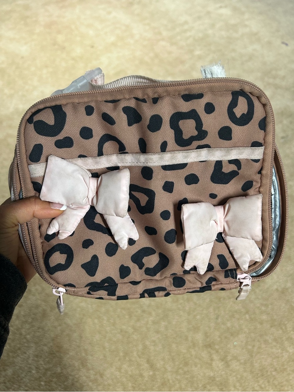 Cat and jack Leopard Print Bow lunch box